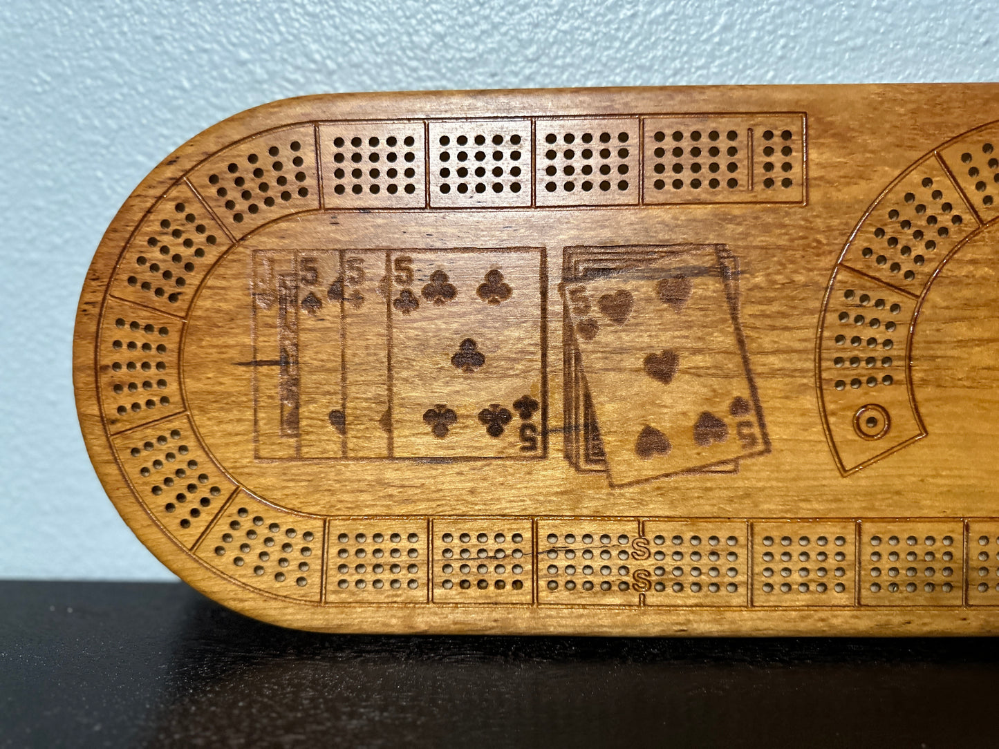 State Cribbage Board for 2 or 4 Players! Hardwood – Classic Game - Customized