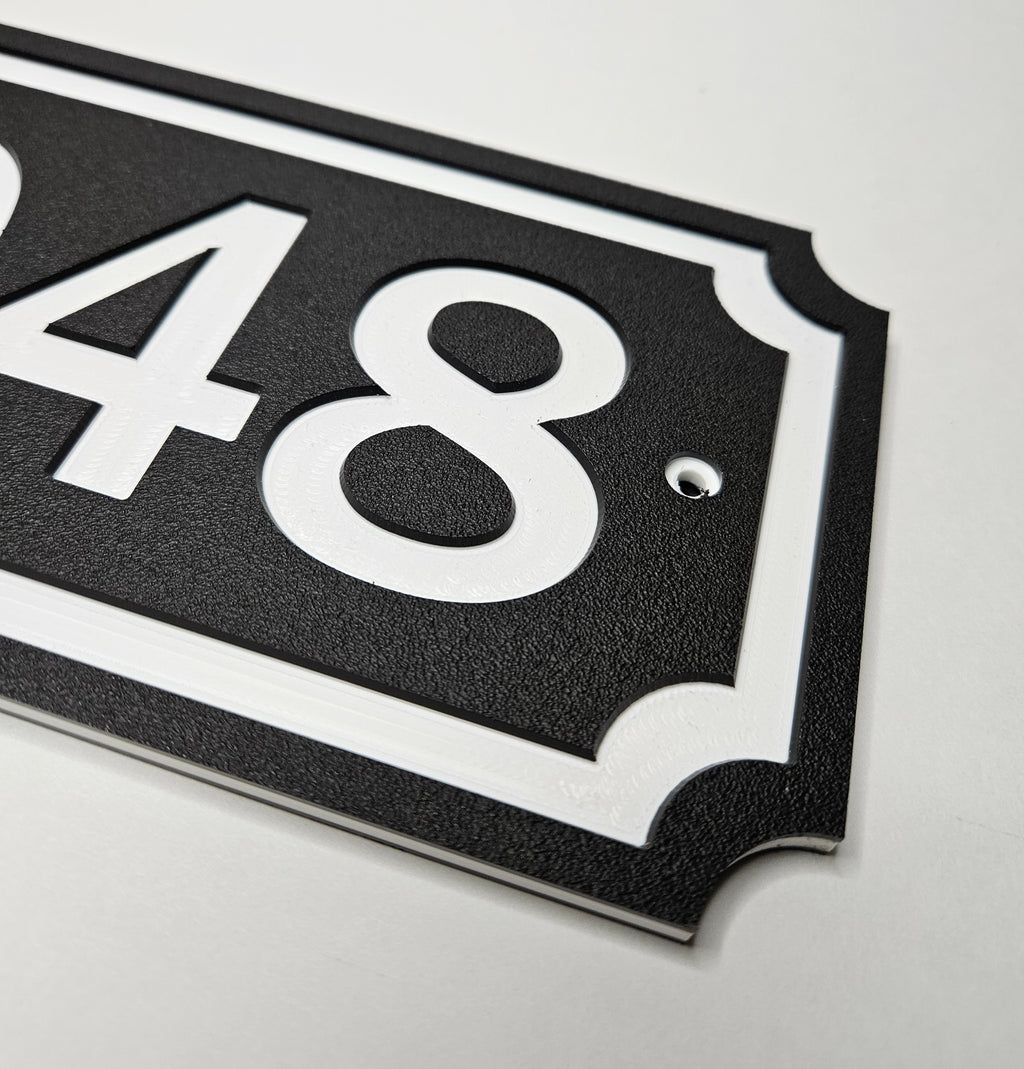 Modern Address Sign, Personalized 3 Inch House Numbers, Outdoor HDPE Address Plaque