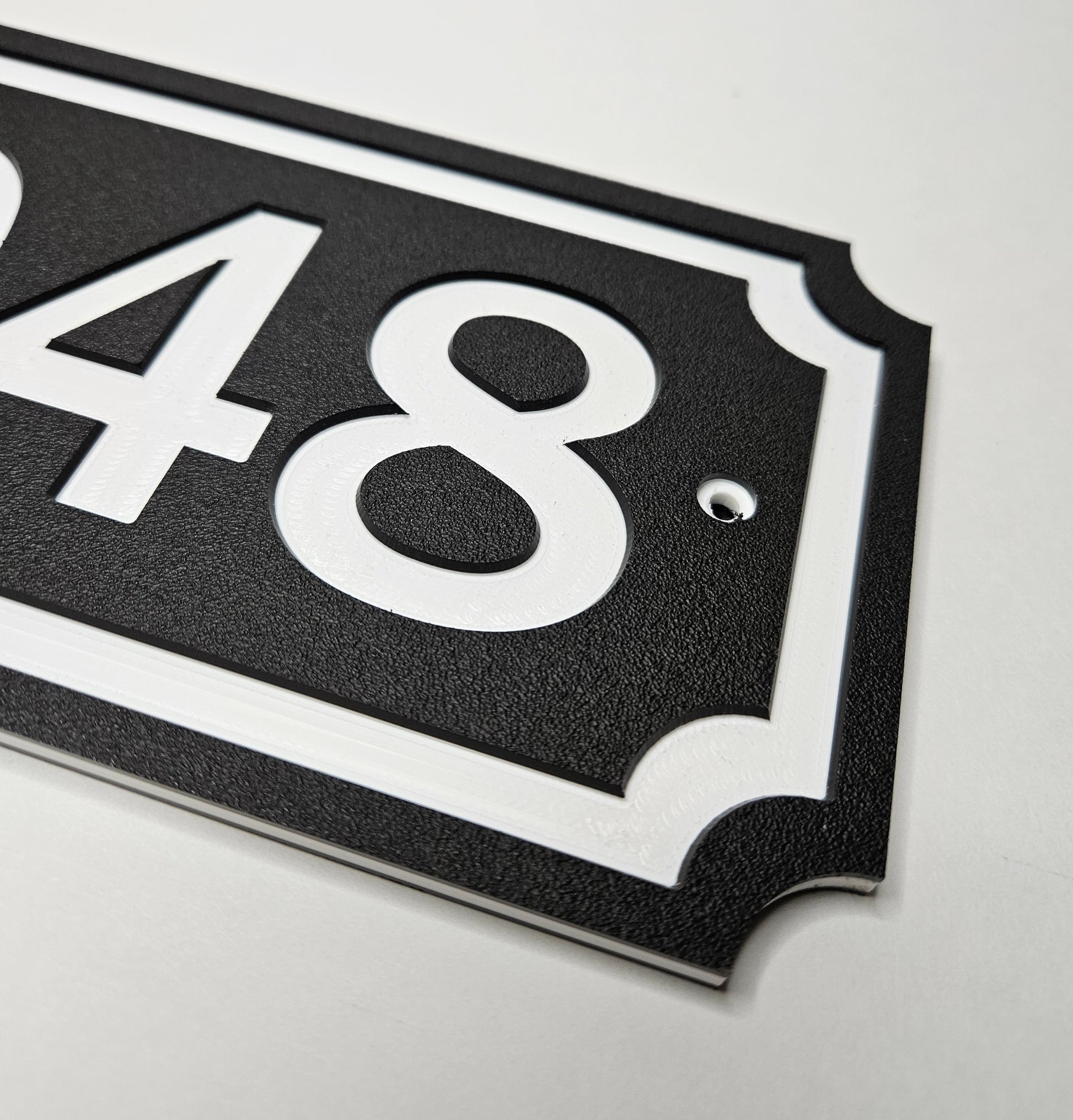 Modern Address Sign, Personalized 3 Inch House Numbers, Outdoor HDPE Address Plaque