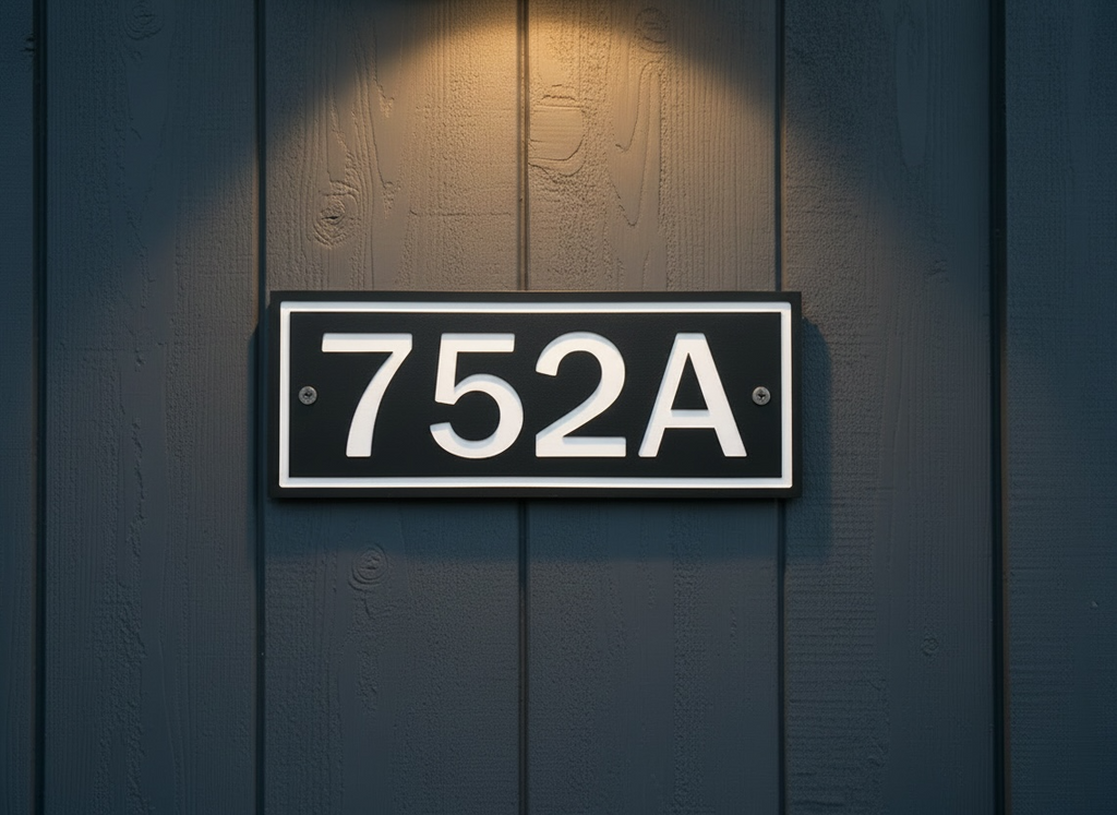 Modern Address Sign, Personalized 3 Inch House Numbers, Outdoor HDPE Address Plaque