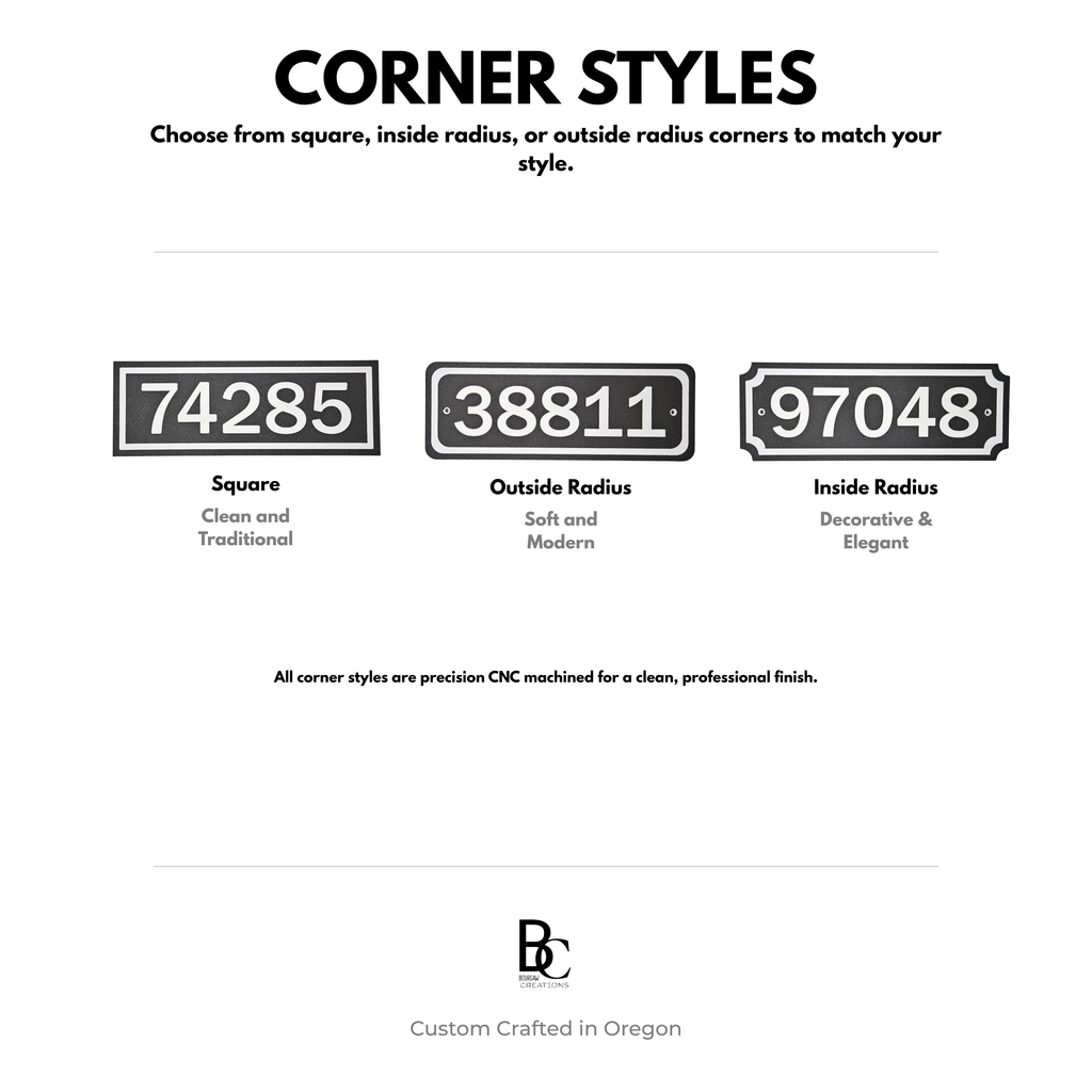 Modern Address Sign, Personalized 3 Inch House Numbers, Outdoor HDPE Address Plaque