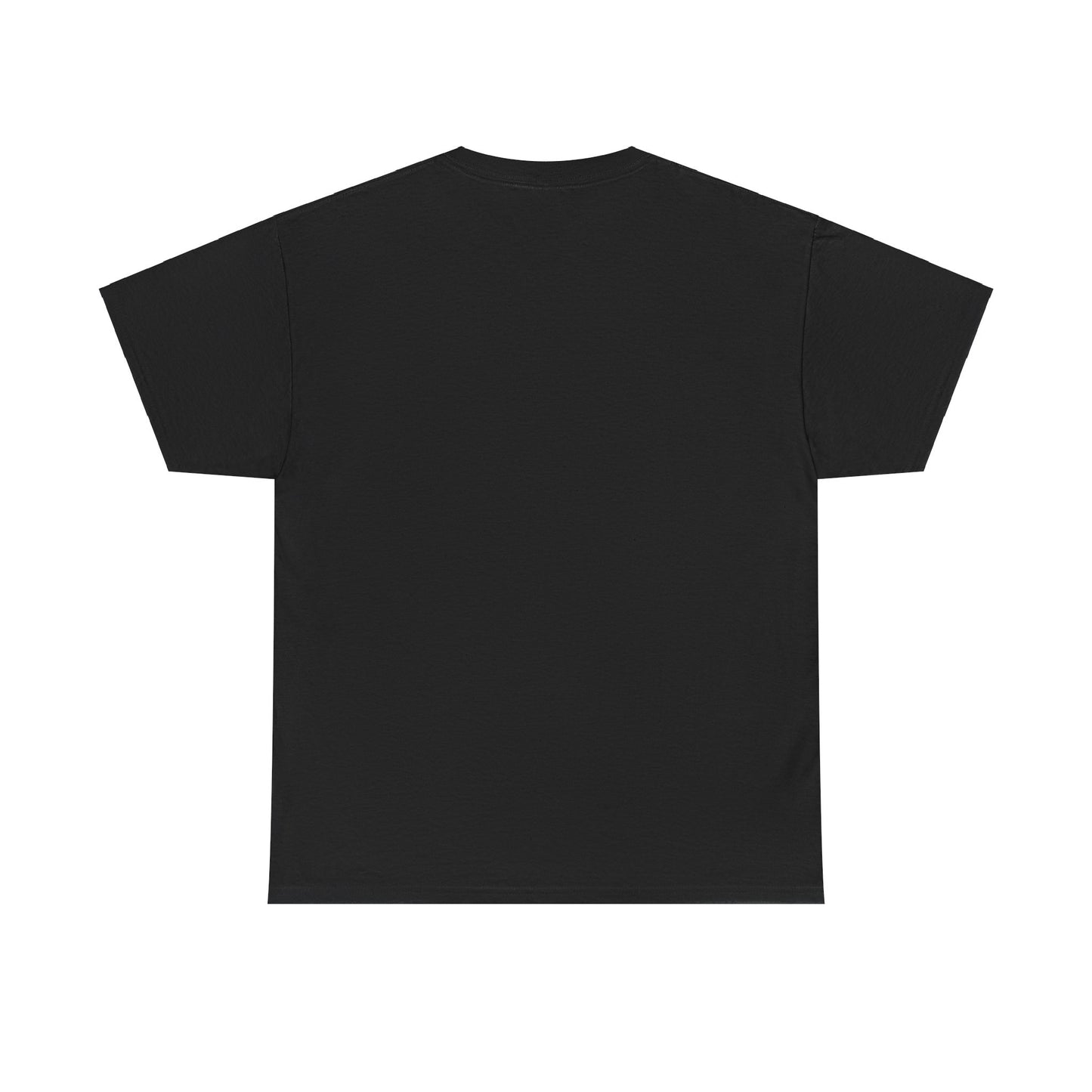 Blank back of black t-shirt