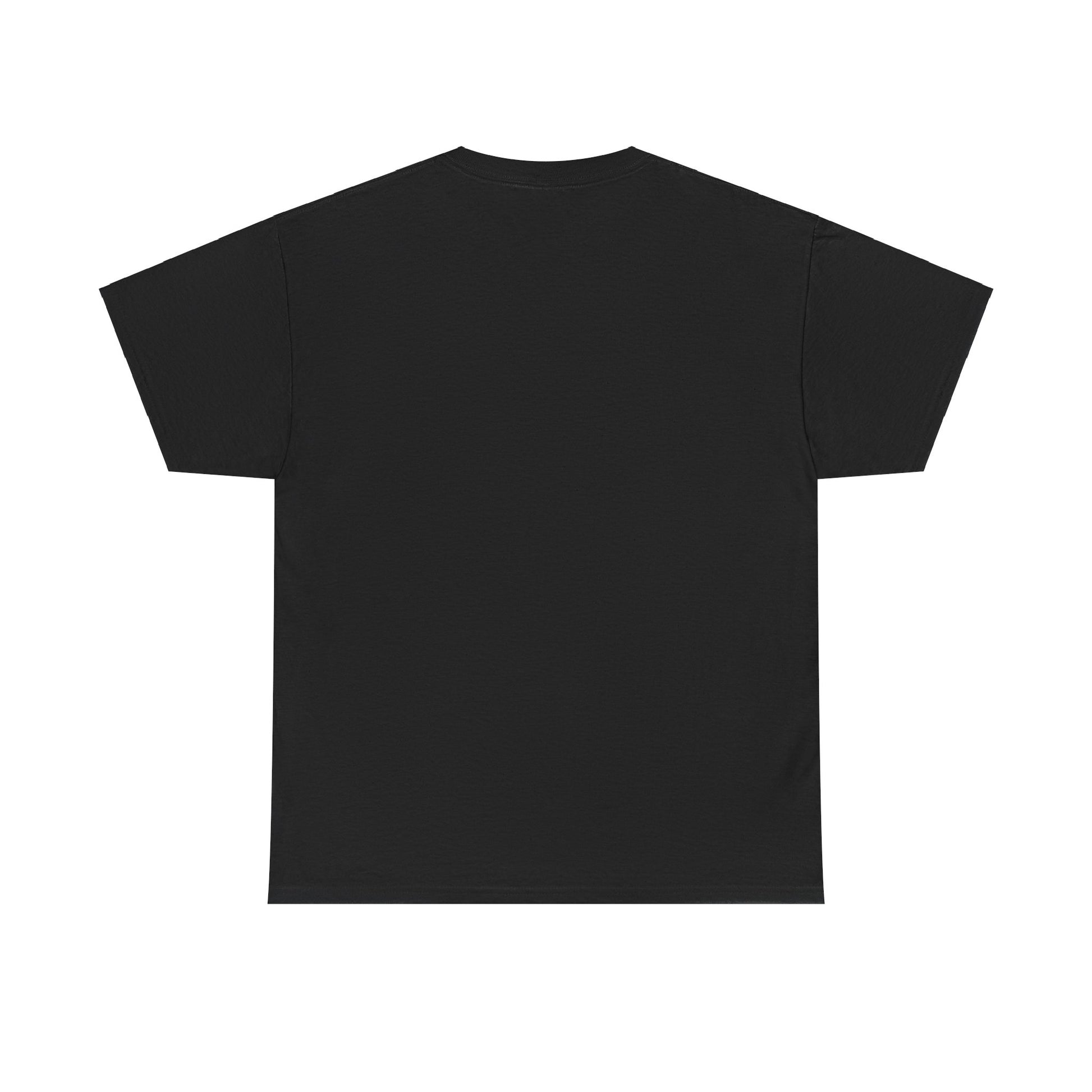 Blank back of black t-shirt