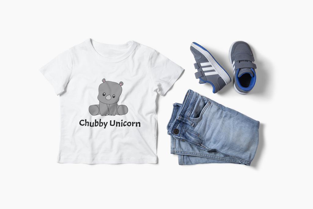 Chubby Unicorn Toddler T-shirt - Baby Rhino