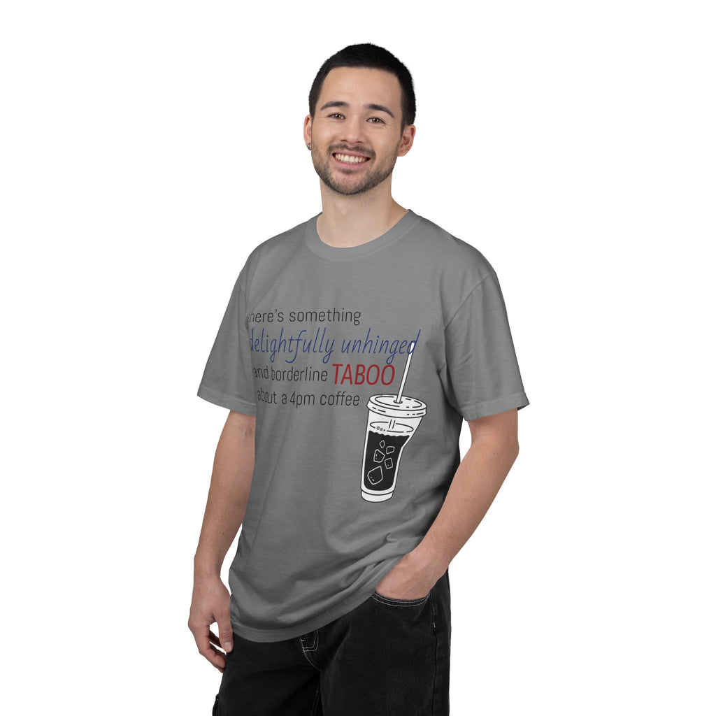 Funny Coffee Quote T-Shirt — Comfortably Silly Feel-Good Saying