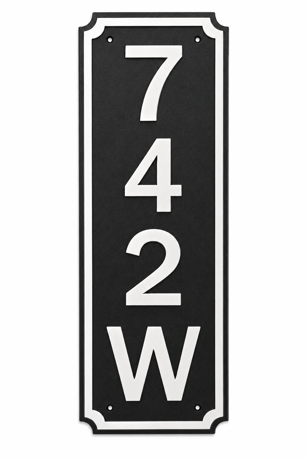 Custom Vertical Address Sign – 4" Numbers