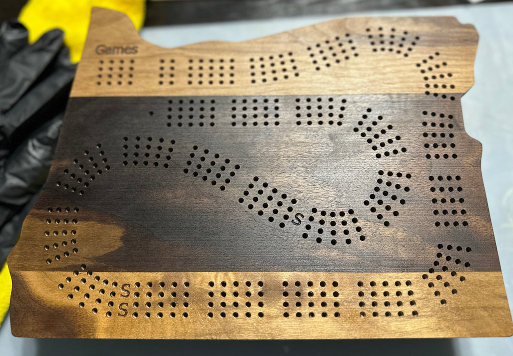 State Cribbage Board for 2 or 4 Players! Hardwood – Classic Game - Customized