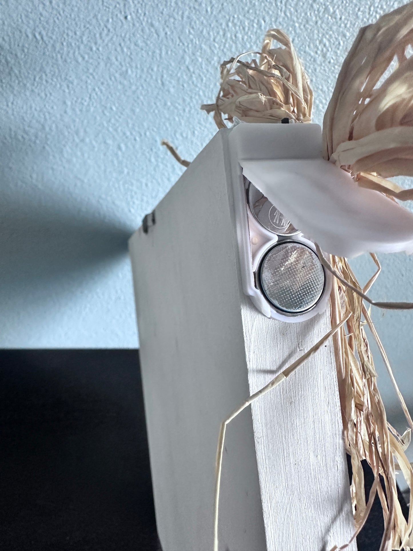 Opened battery compartment