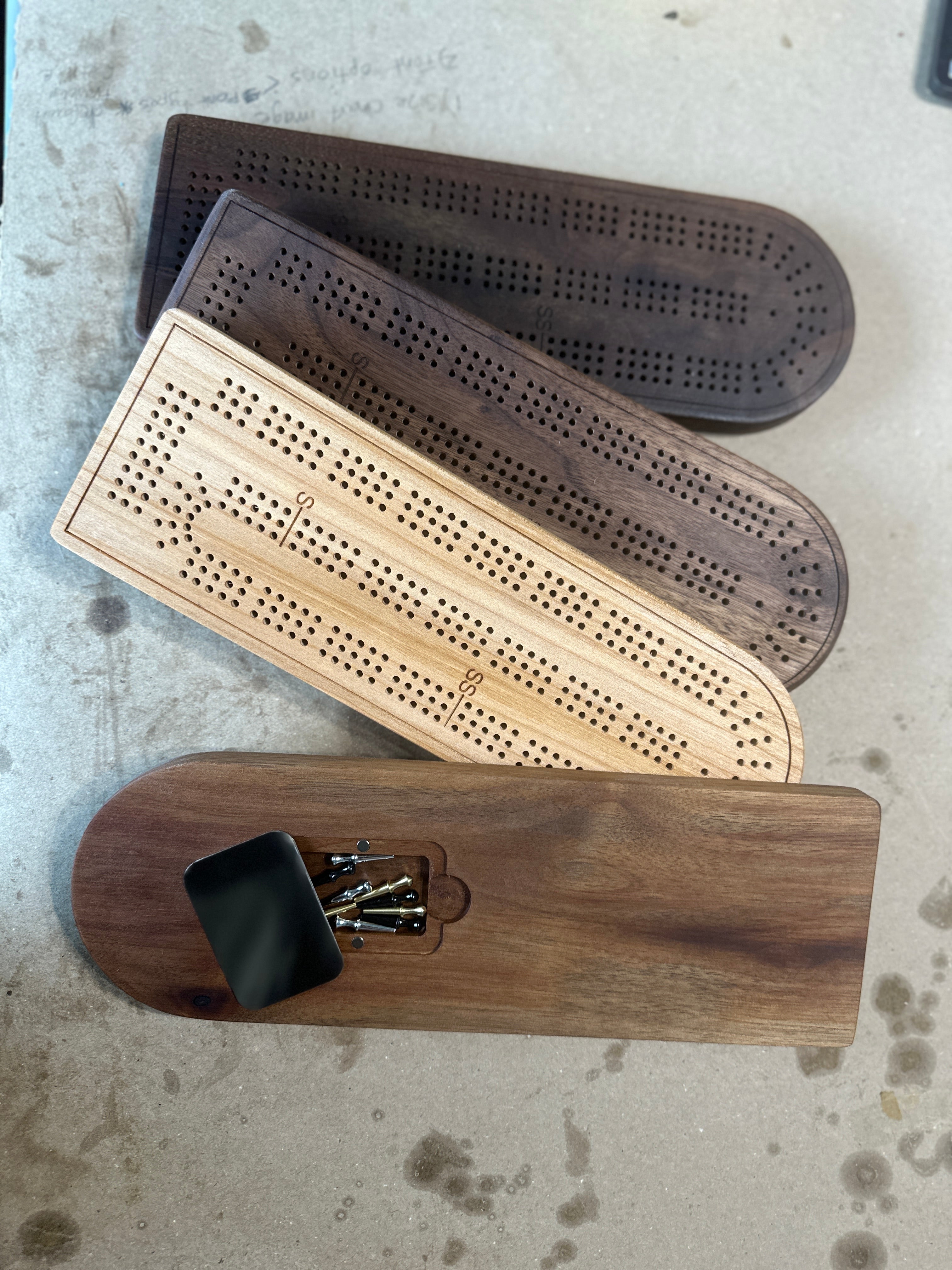 Small Hardwood Cribbage Board