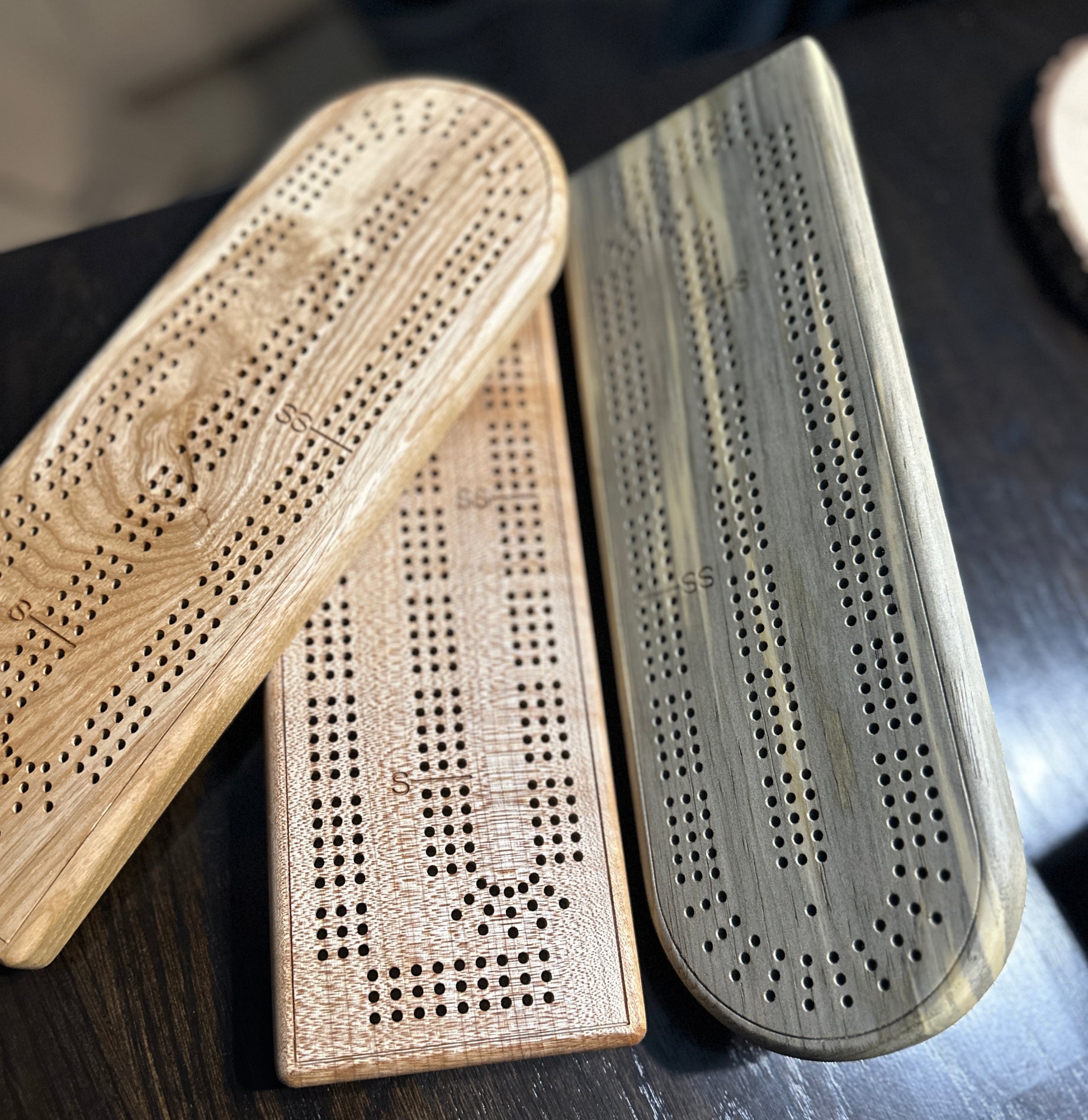 Small Hardwood Cribbage Board