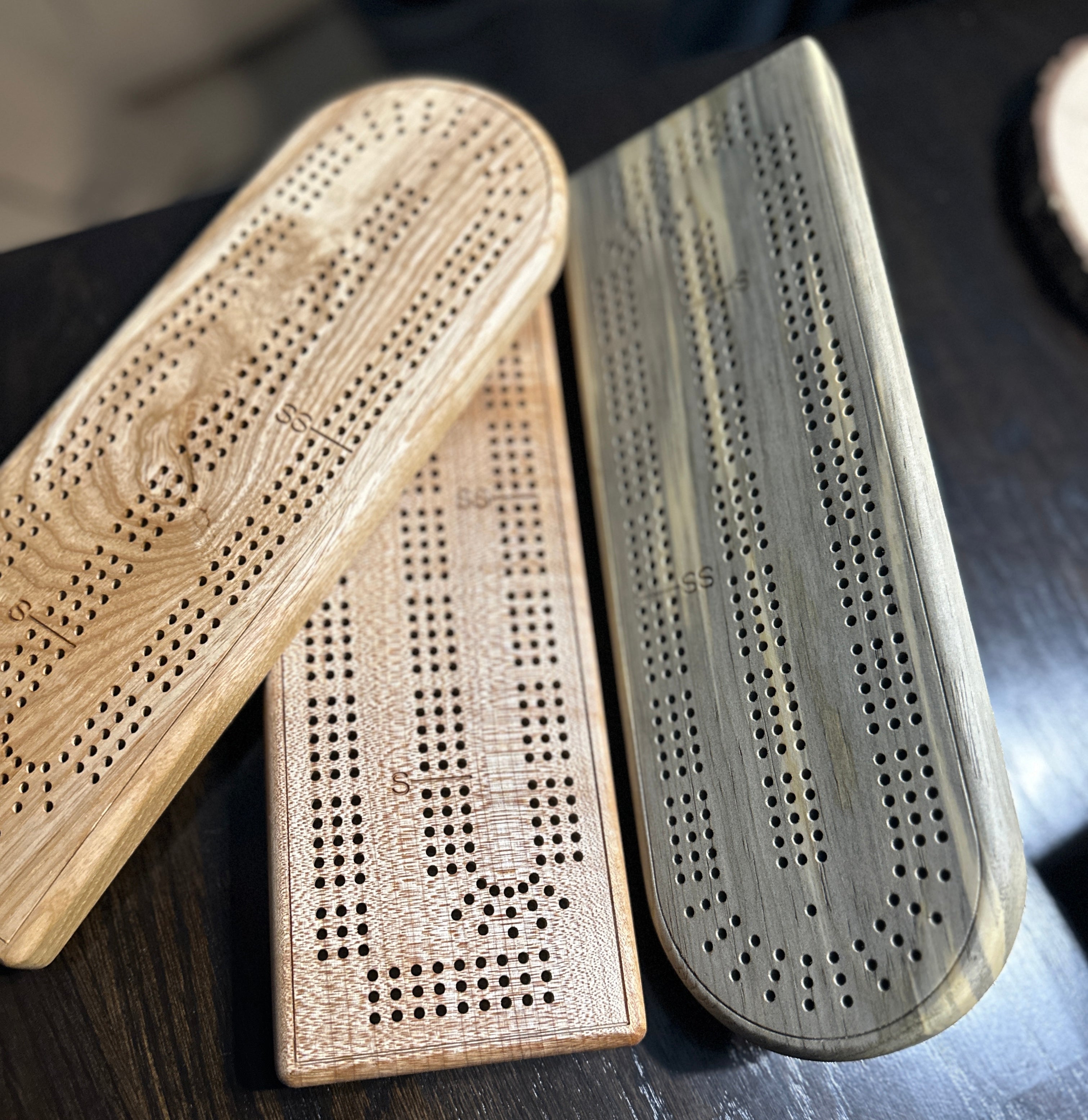 Small Hardwood Cribbage Board