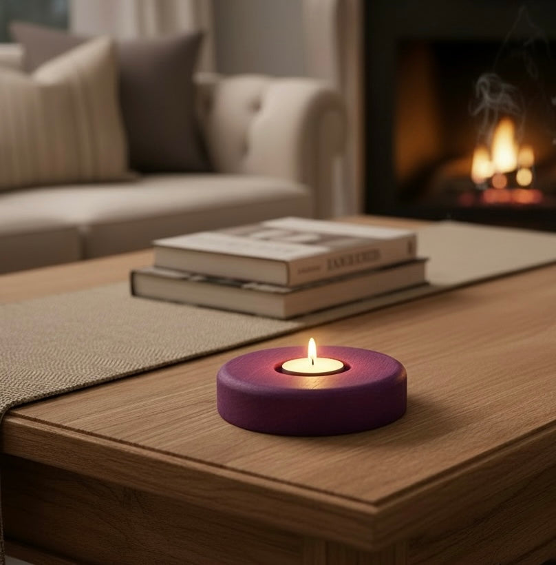 Purpleheart hardwood tealight holders