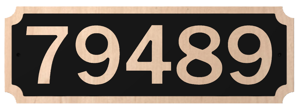 Custom Wood Horizontal 5-Inch Address Sign