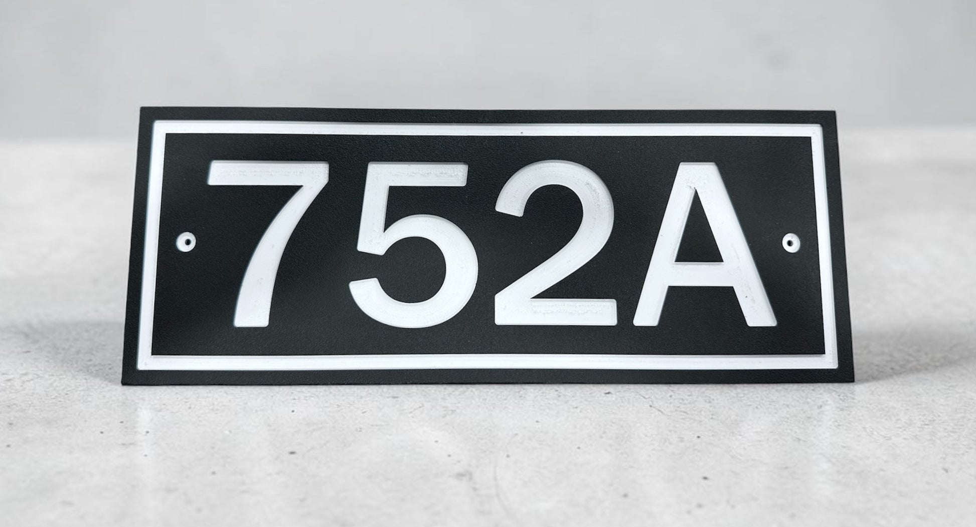 Custom House-Address Horizontal Sign: 3-inch Font - Weather-Resistant HDPE Plastic