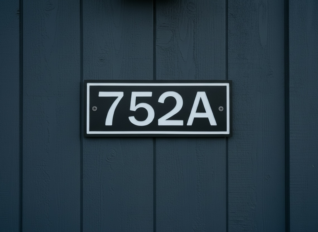 Custom House-Address Horizontal Sign: 3-inch Font - Weather-Resistant HDPE Plastic