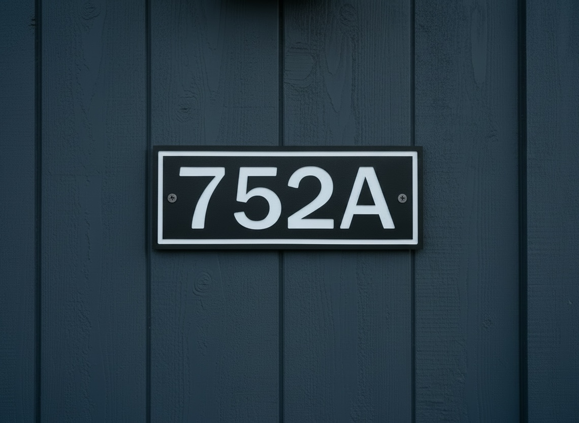 Custom House-Address Horizontal Sign: 3-inch Font - Weather-Resistant HDPE Plastic