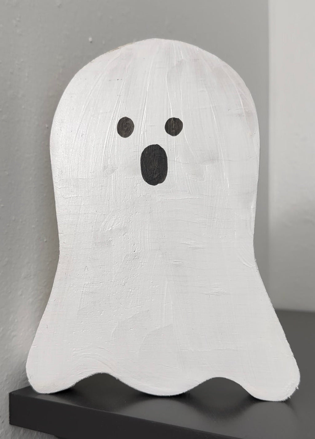 Wooden Ghost with O mouth