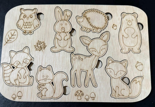 Forest animal wood puzzle